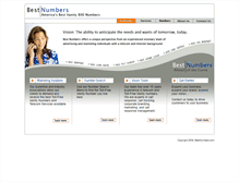 Tablet Screenshot of bestnumbers.com